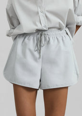 Delby Track Shorts - Dusty Blue