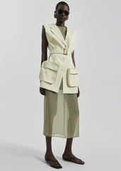 Corindi Sheer Organza Dress - Olive
