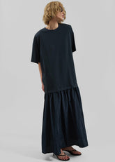 Endell Drop-Waist T-Shirt Dress - Navy