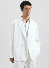 Denaye Cotton Blazer - White