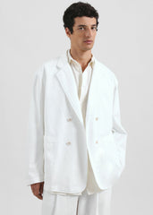 Denaye Cotton Blazer - White