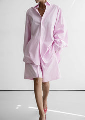 Rimini Bermuda Shorts - Pink/White Stripe