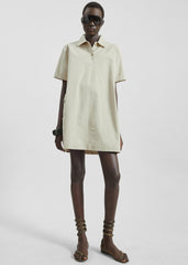 Tilba Polo Mini Dress - Beige