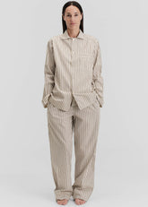 Tekla Poplin Pyjama Pants - Hopper Stripes