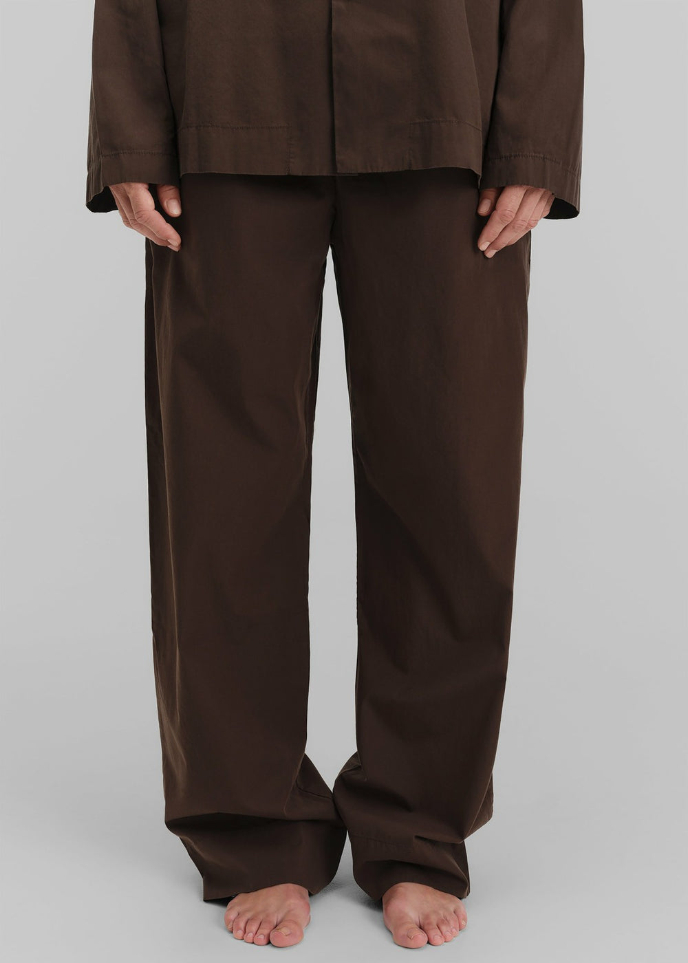 Tekla Poplin Pyjama Pants - Coffee
