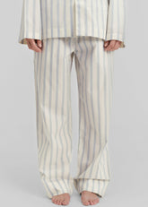 Tekla Poplin Pyjama Pants - Needle Stripes
