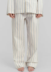 Tekla Poplin Pyjama Pants - Needle Stripes