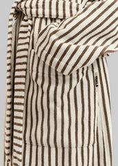 Tekla Hooded Bathrobe - Kodiak Stripes