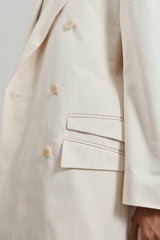Dunleer Double-Breasted Blazer - Cream