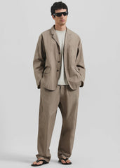 Ohio Crinkled Poplin Pants - Taupe