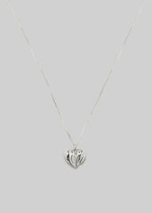 Completedworks Small Heart Locket Necklace - Silver