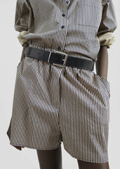 Lui Boxer Shorts - Beige/Navy Stripe