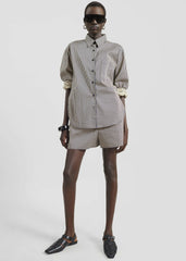 Lui Shirt - Beige/Navy Stripe