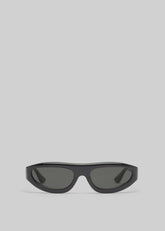 Port Tanger Uns Sunglasses - Black Acetate/Black Lens