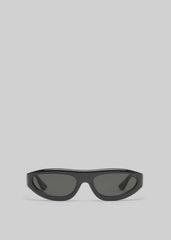 Port Tanger Uns Sunglasses - Black Acetate/Black Lens