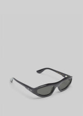 Port Tanger Uns Sunglasses - Black Acetate/Black Lens