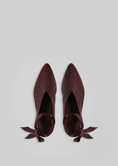 A.Emery The Maude Flats - Mulberry Embossed Lizard