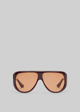 Port Tanger Gambia Sunglasses - Crimson Acetate/Tobacco Lens