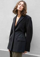 Colette Hourglass Blazer - Black