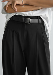 Gelso Pleated Trousers - Black