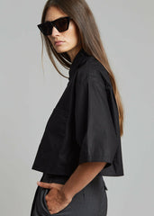 Odem Cropped Shirt - Black