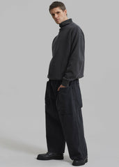 Cliff Denim Balloon Pants - Black