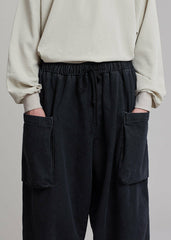 Cliff Denim Balloon Pants - Black