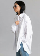 Kat Soft Oversized Shirt - White