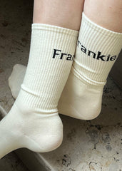 Frankie in English Ribbed Socks - Vanilla