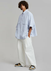 Ethan Pocket Shirt - Blue Stripe