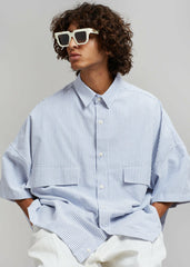 Ethan Pocket Shirt - Blue Stripe