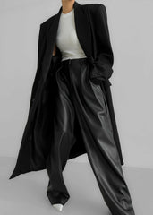 Helsinki Faux Leather Pants - Black