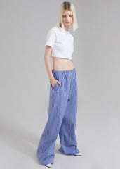 Mirca Elastic Pants - Blue Multi Stripe