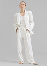 Zia Pintuck Trousers - White