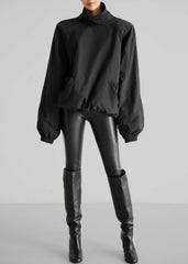 Doyle Mockneck Anorak - Black
