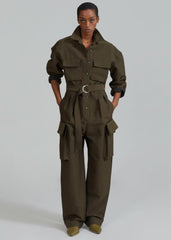 Linda Jumpsuit - Dark Olive