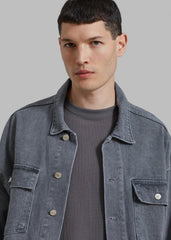 Connor Oversized Denim Jacket - Grey Wash