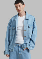 Connor Oversized Denim Jacket - Worn Wash