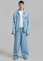 Connor Oversized Denim Jacket - Worn Wash