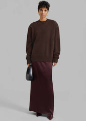Rafaela Padded Knit Sweater - Brown