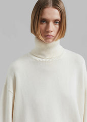 Rhea Trapeze Turtleneck - Ivory