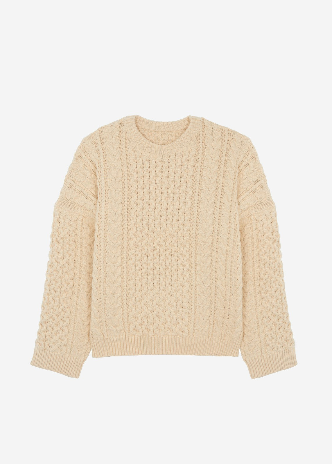 Pailey Braided Sweater - Cream