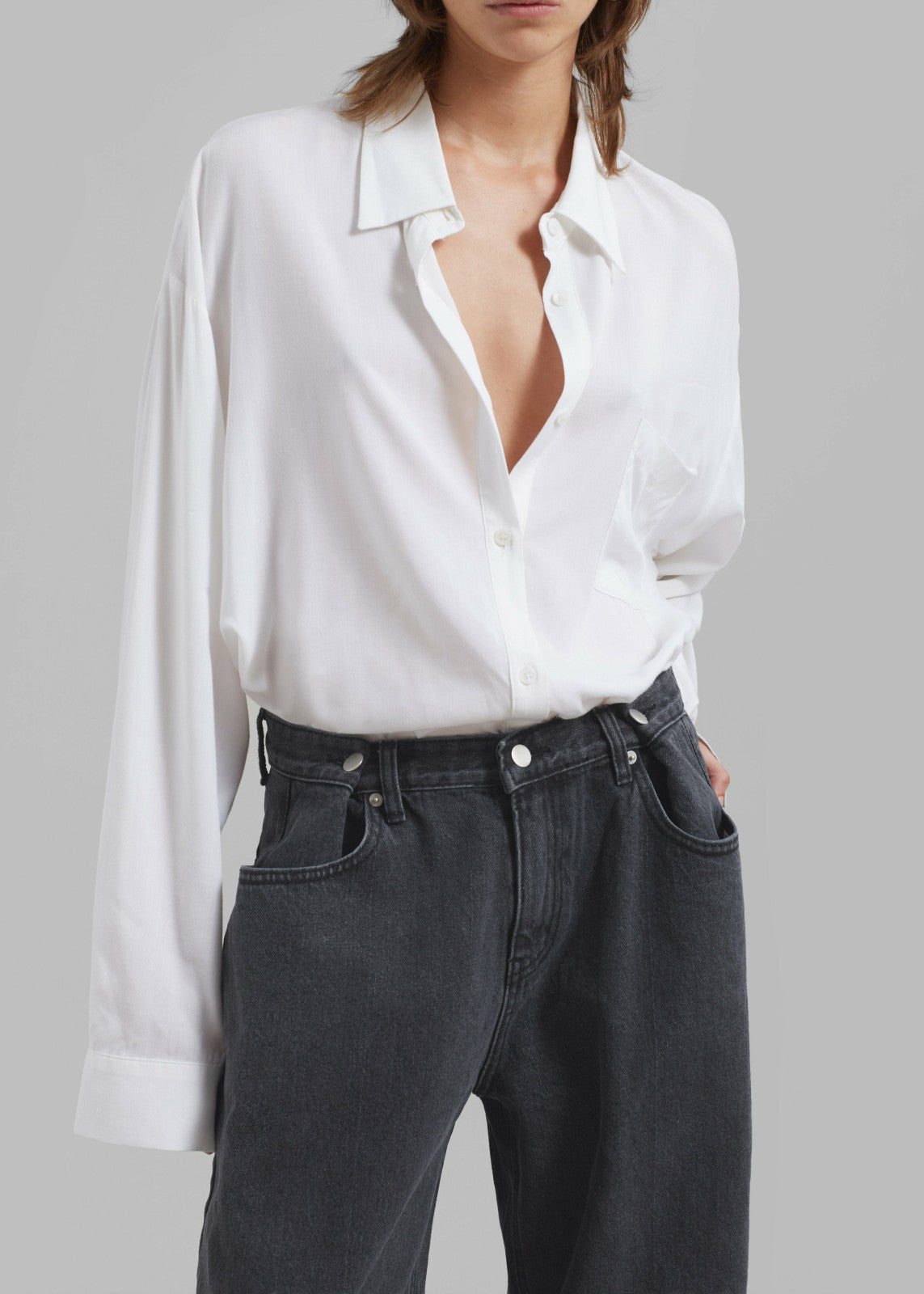 Hayla Denim Pants - Grey Wash