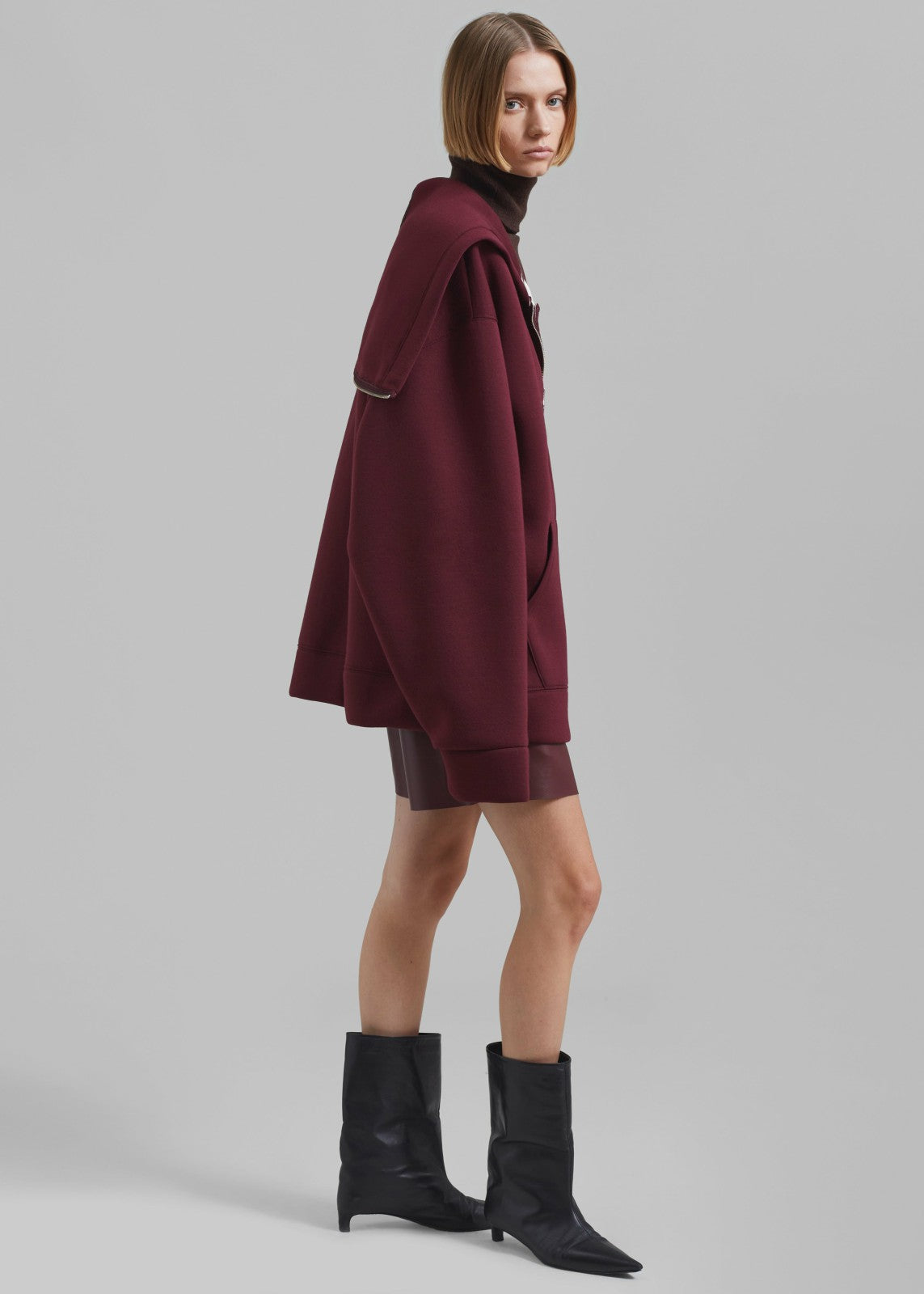 Denton Oversized Hoodie - Burgundy