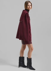 Denton Oversized Hoodie - Burgundy