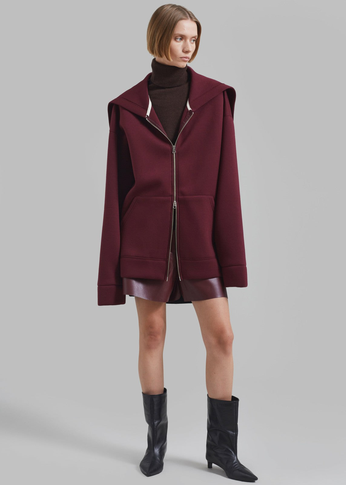 Denton Oversized Hoodie - Burgundy