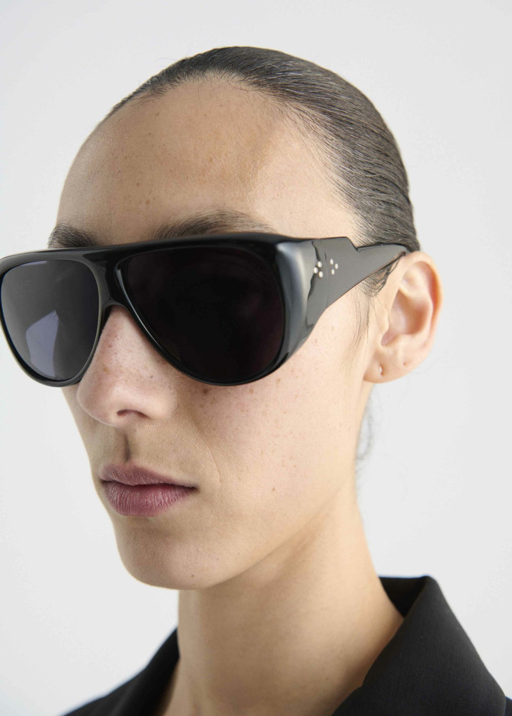 Port Tanger Gambia Sunglasses - Black Acetate/Black Lens