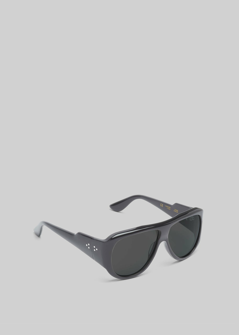 Port Tanger Gambia Sunglasses - Black Acetate/Black Lens