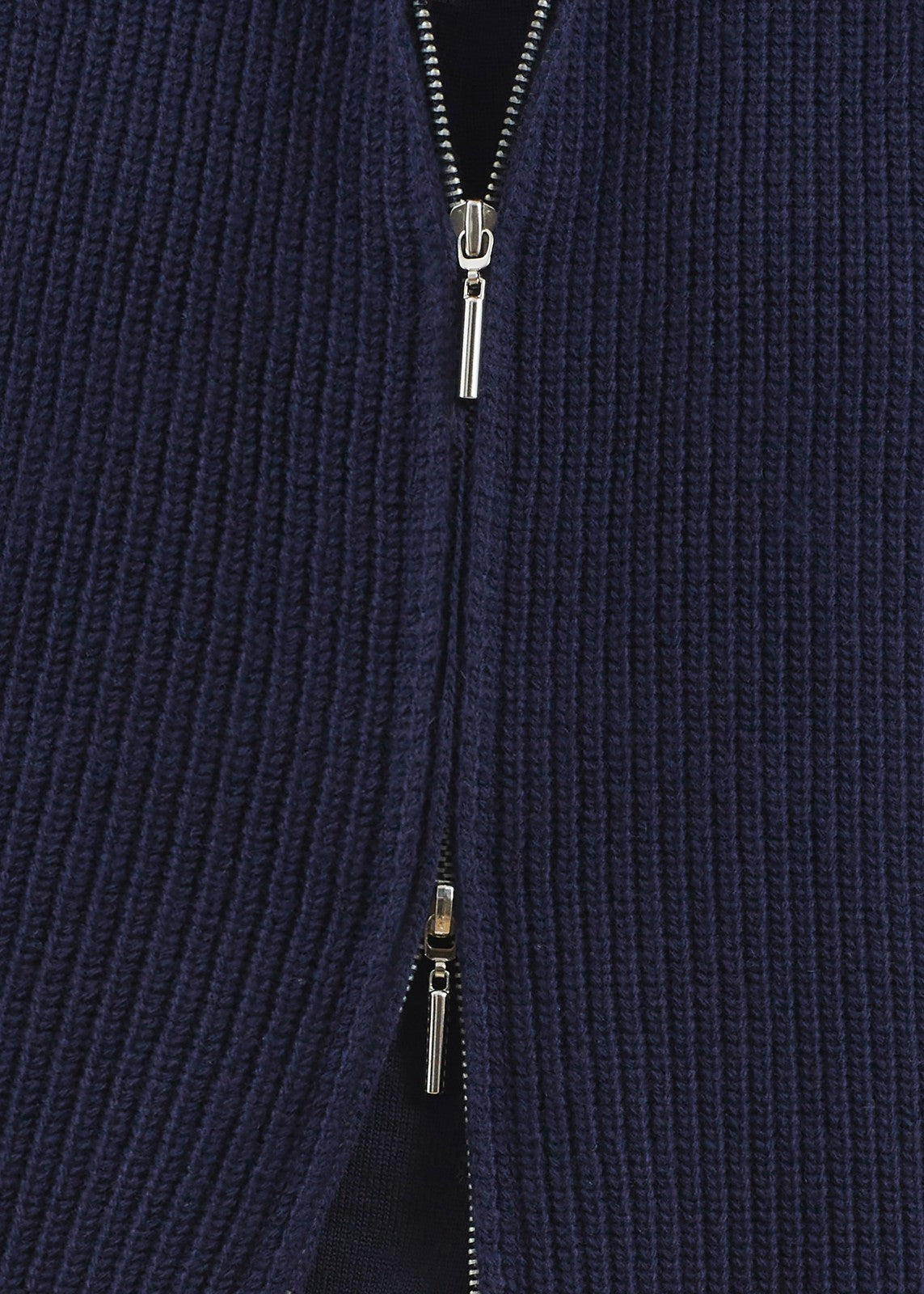 Kellan Wool Blend Sleeveless Zip Turtleneck - Navy
