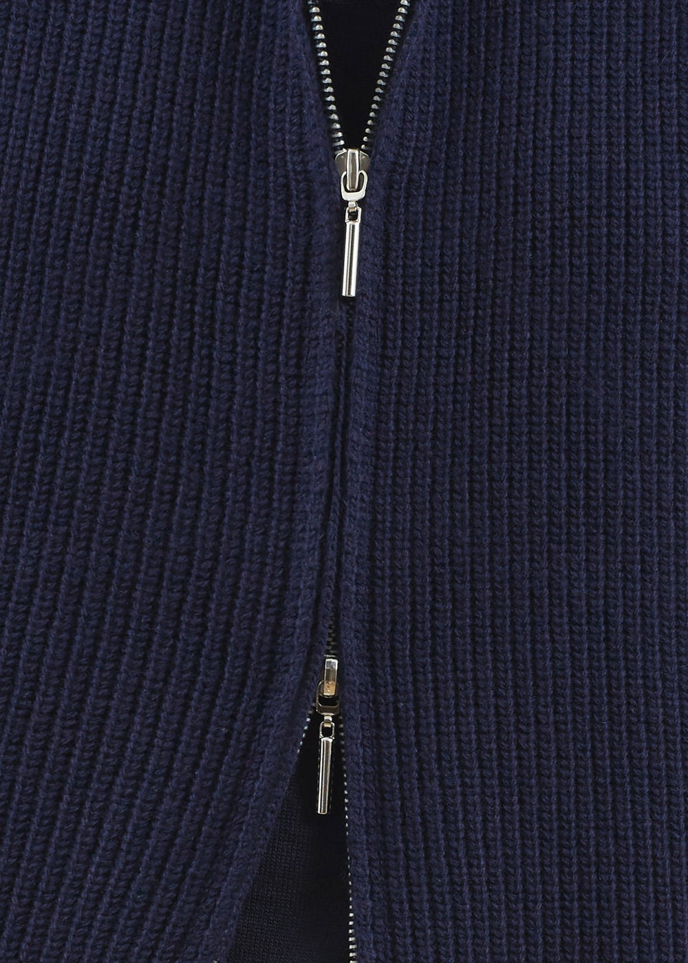 Kellan Wool Blend Sleeveless Zip Turtleneck - Navy